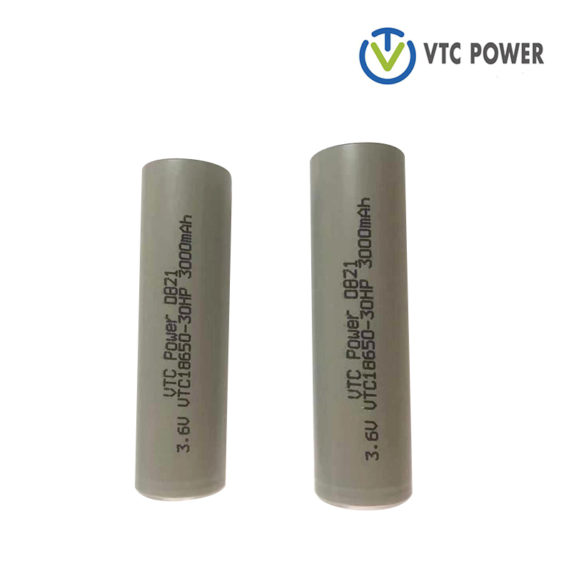Li-ion 18650-30HP 3000mAh 3.6V Baterai Isi Ulang Kanggo E-mancal